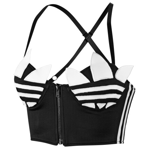 JEREMY SCOTT TREFOIL BUSTIER $120