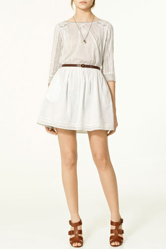 ZARA Pleated Dress $59.50 available at ZARA stores