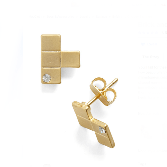 Modcloth Brick and Choose Earrings, $12